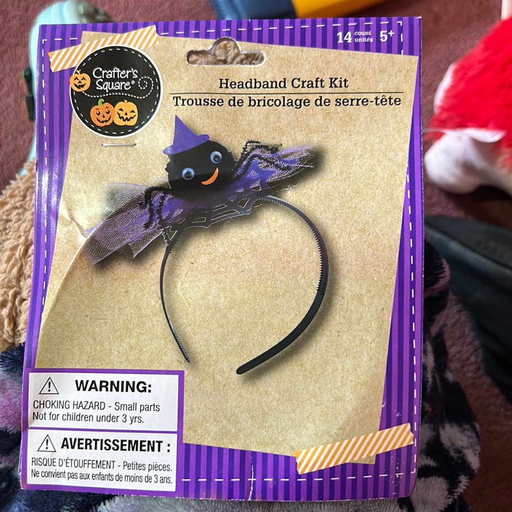 A DIY spider witch headband